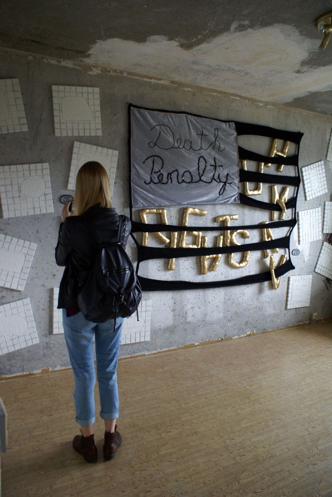 Exhibition view of "Voices from death row" at the LOCALICE Art Festival in Potsdam, Germany in 2015